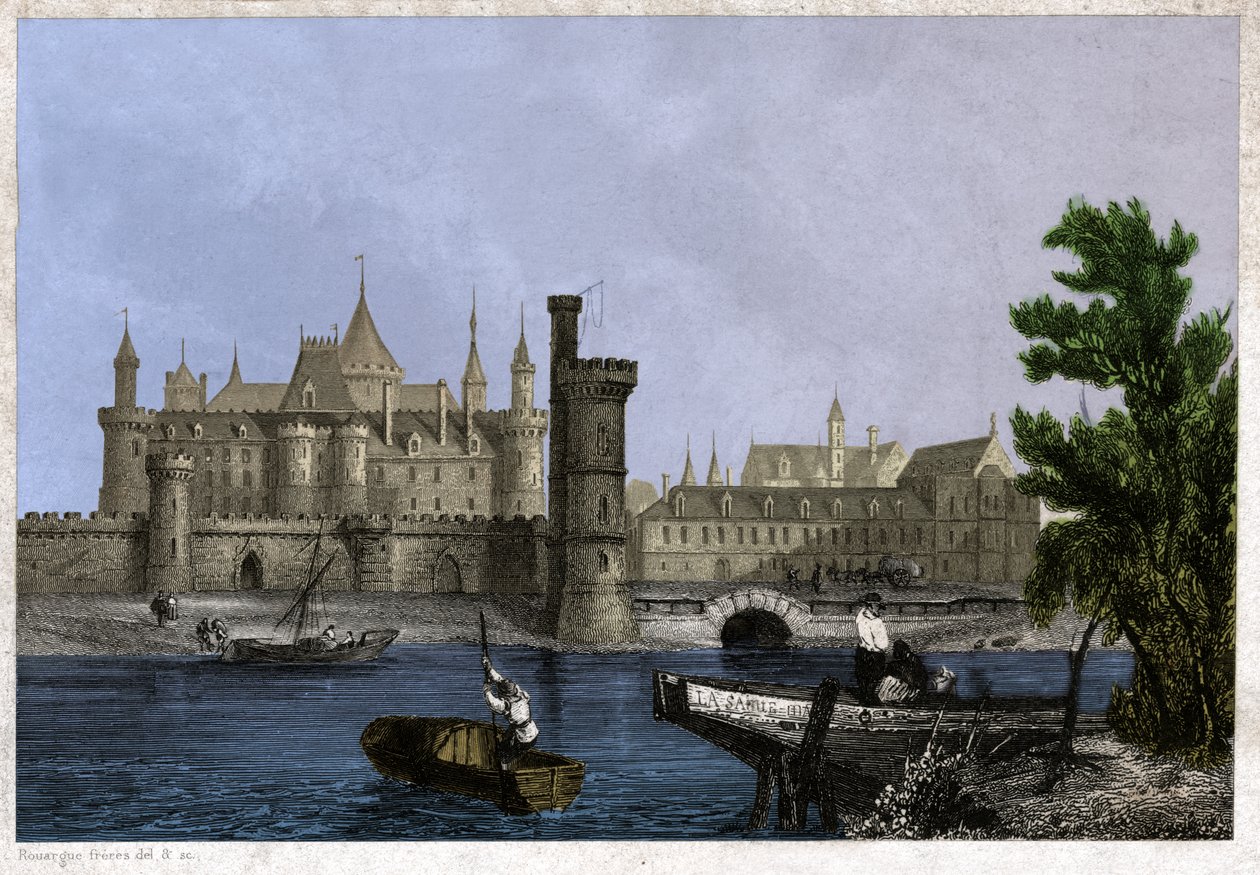 Starý Louvre, začátek 19. století (rytina) od . .