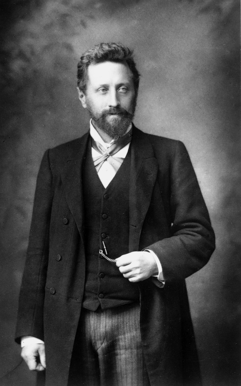 William Ayrton , britský inženýr, c 1890 od Frederick (attr. to) Barnard