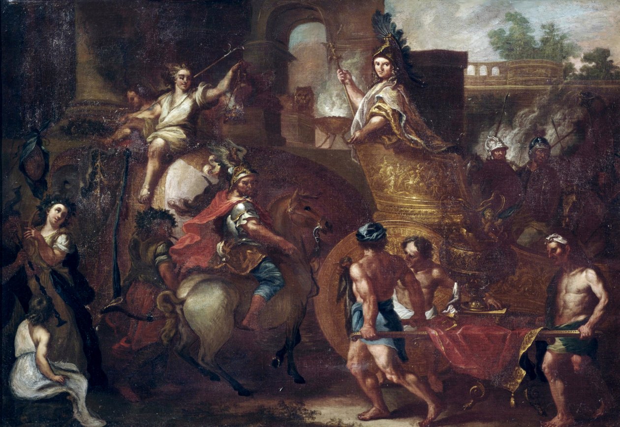 Vstup Alexandra Velikého do Babylonu od after Charles Le Brun