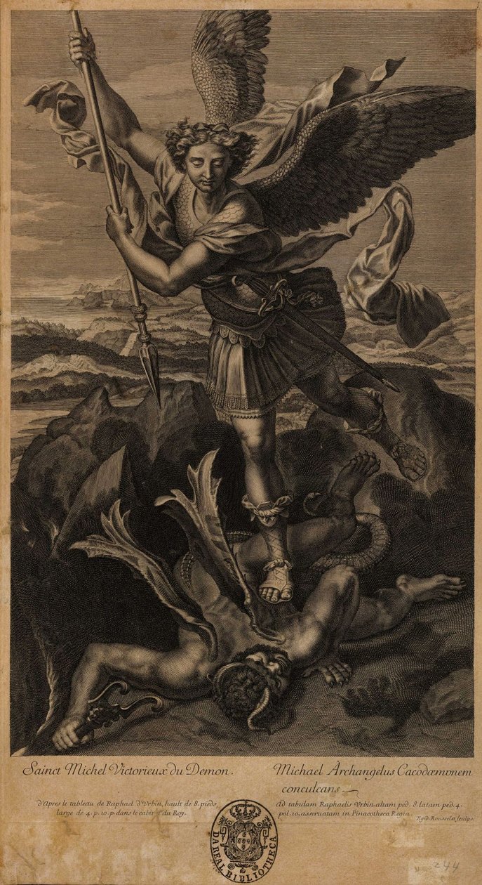 Svatý Michael porazil Satana Sainta Michaela, který zvítězil nad Démonem od after Raphael