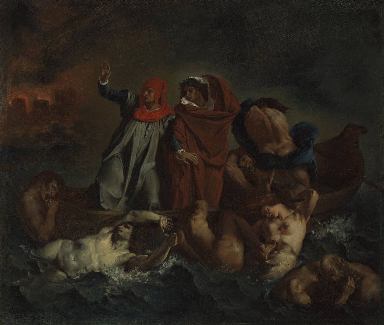 Danteho kůra od after Eugène Delacroix