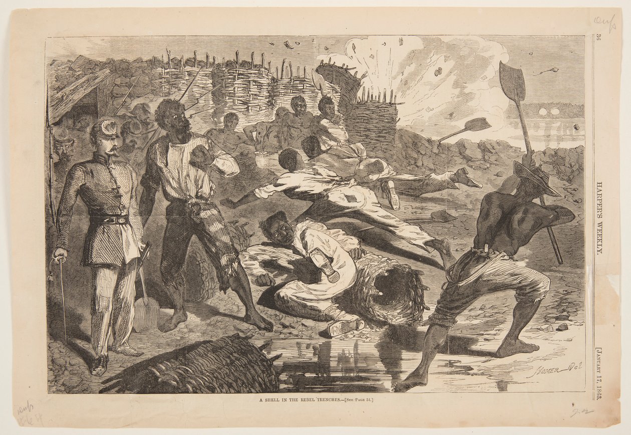 Shell in the Rebel Trenches od after Winslow Homer