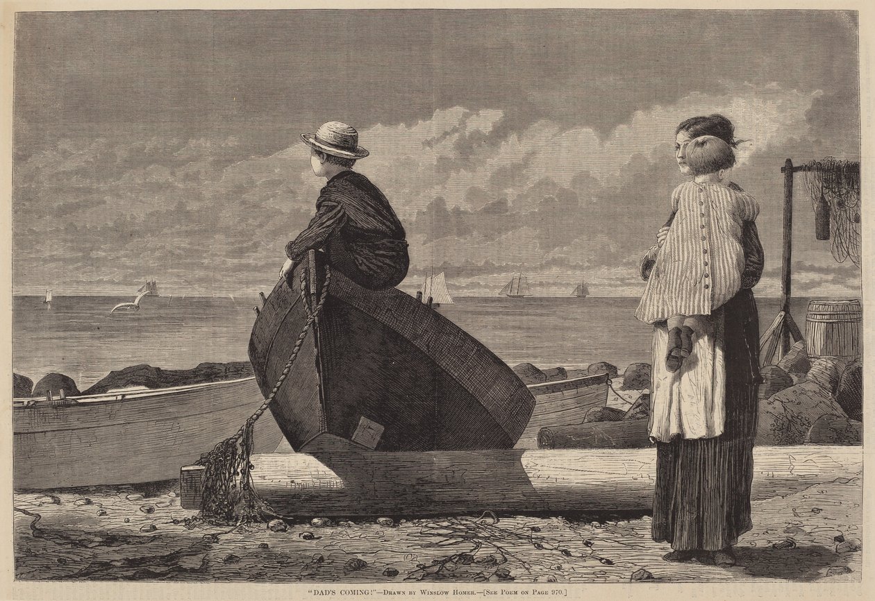 "Táta přichází!" od after Winslow Homer