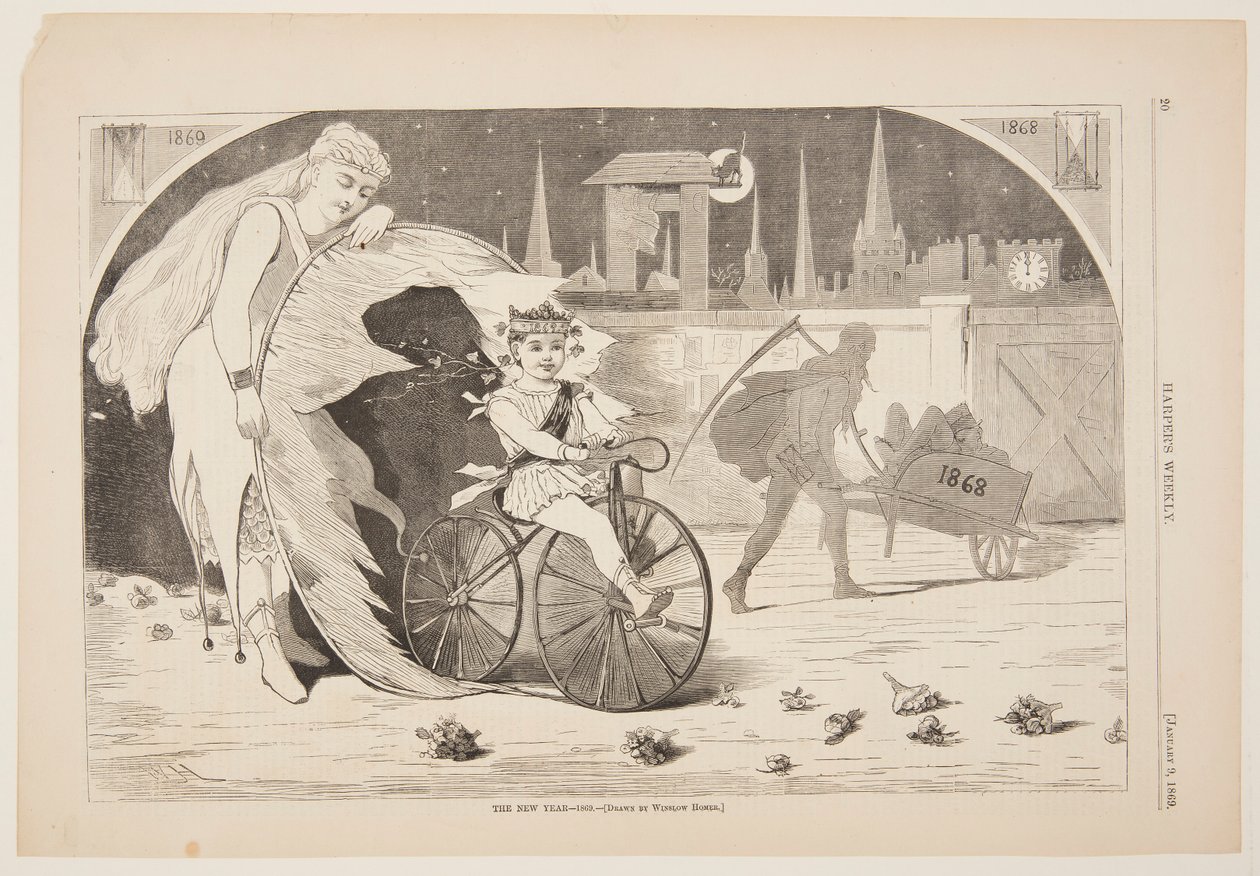 Nový rok - 1869 od after Winslow Homer