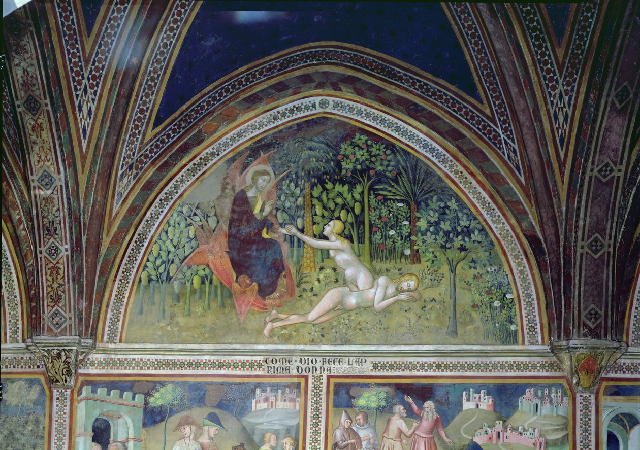 Stvoření Evy, 1356-67 od also Manfredi de Battilori Bartolo di Fredi