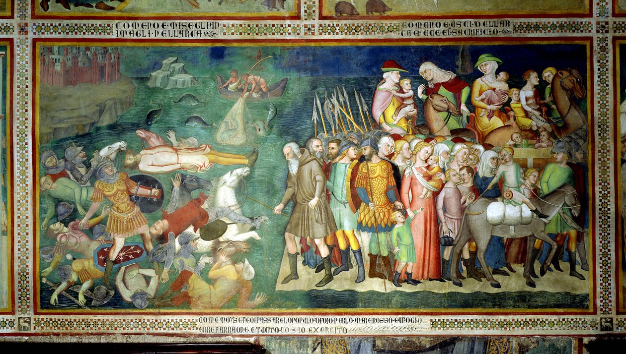 Rozdělení Rudého moře, 1356-67 od also Manfredi de Battilori Bartolo di Fredi