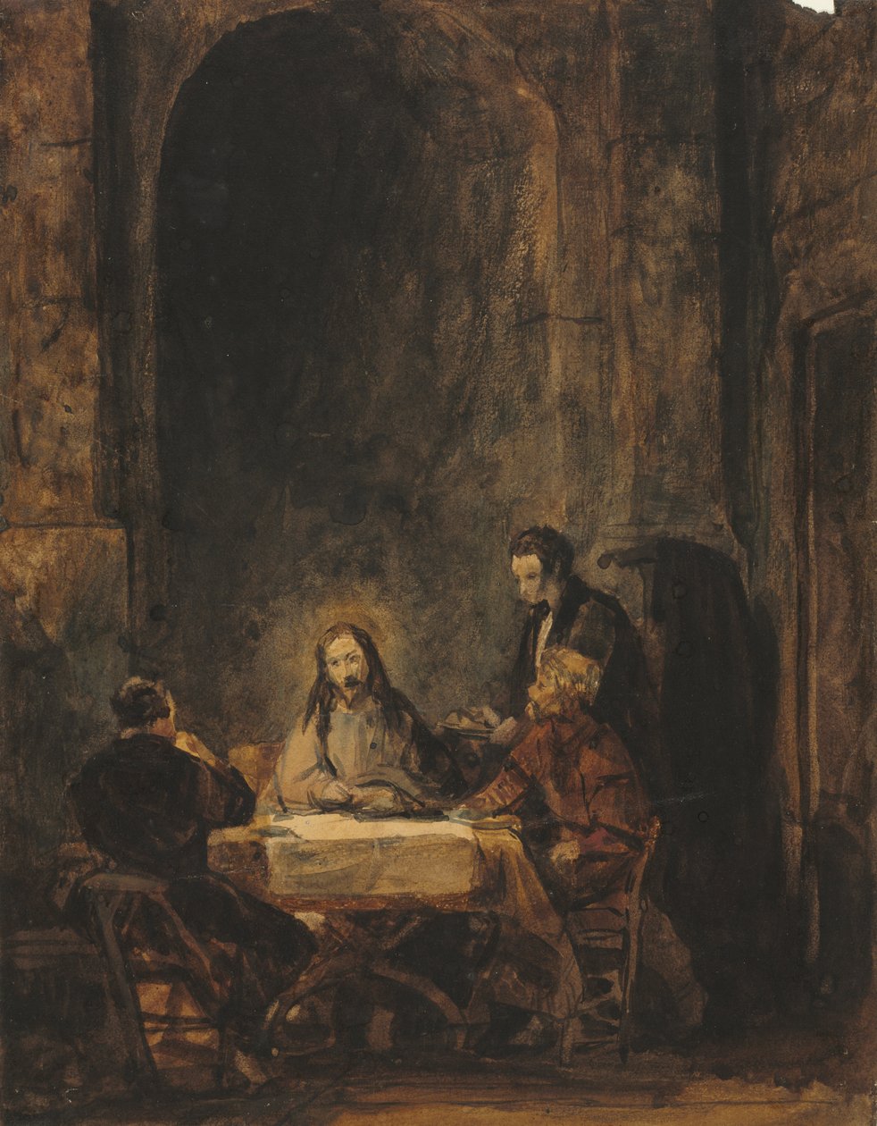 Kristus v Emauzích od attributed to Benjamin West