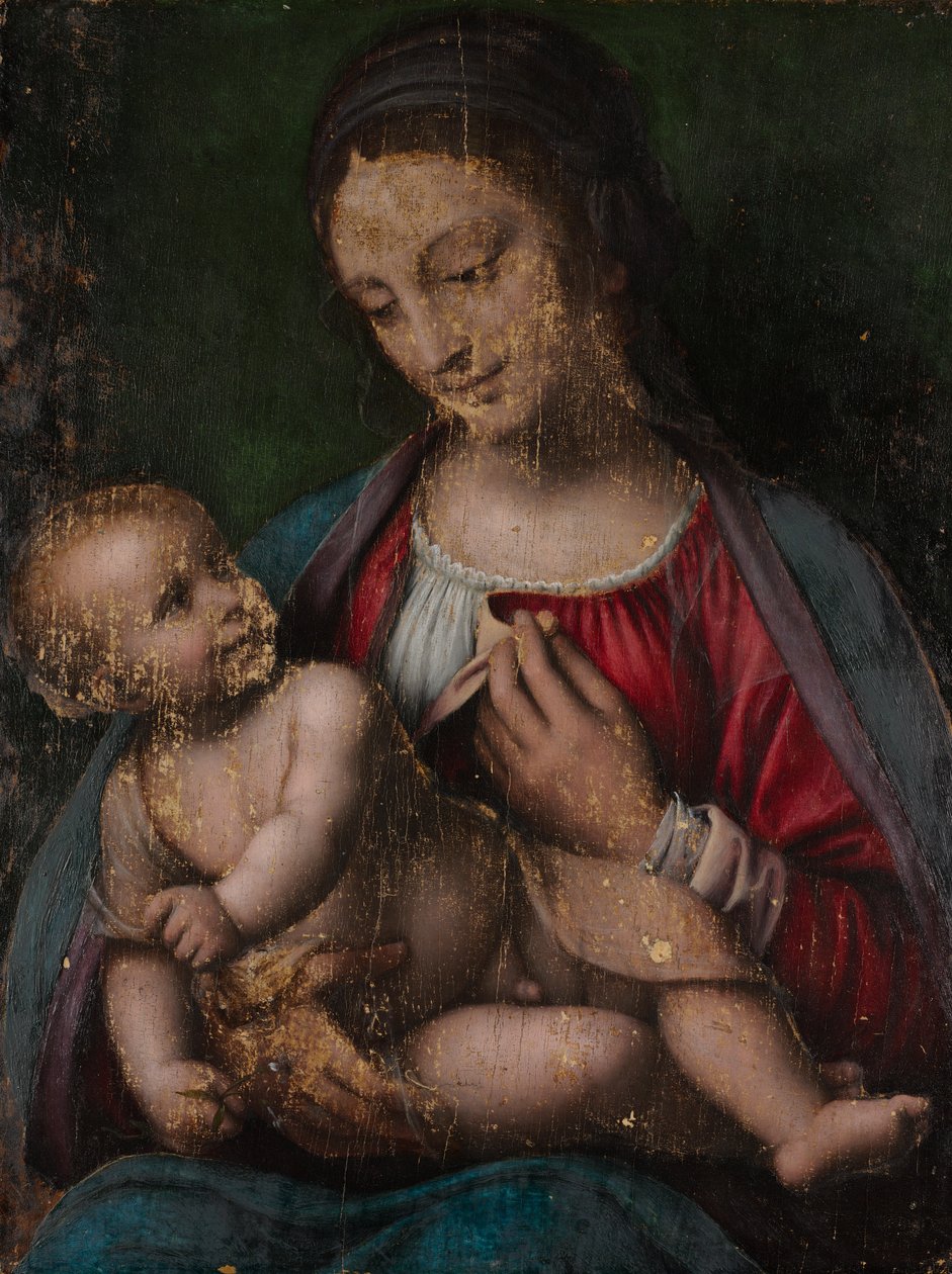 Panna a dítě od attributed to Bernardino Luini