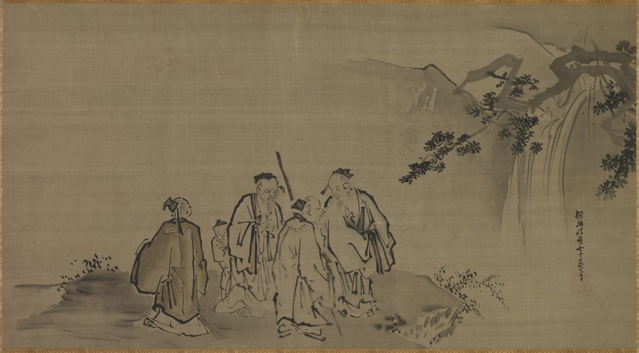 Čínští mudrci od attributed to Kano Tan’yū