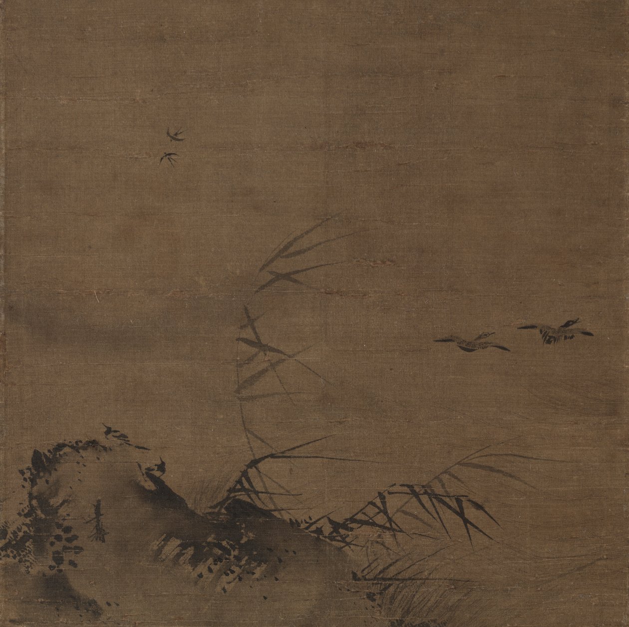 Vodní ptactvo a rákosí od attributed to Liang Kai
