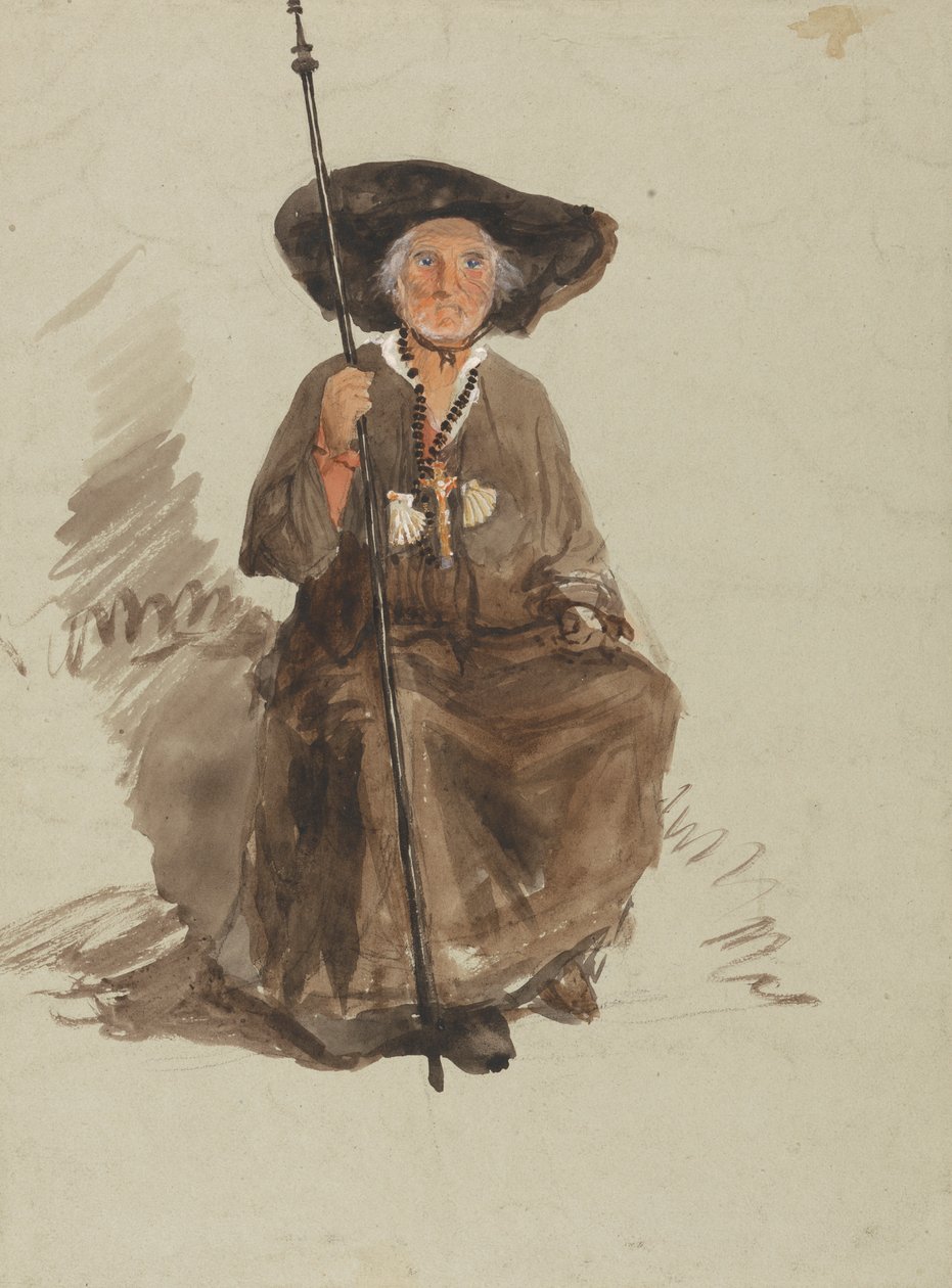 Studie poutníka od attributed to Samuel Palmer