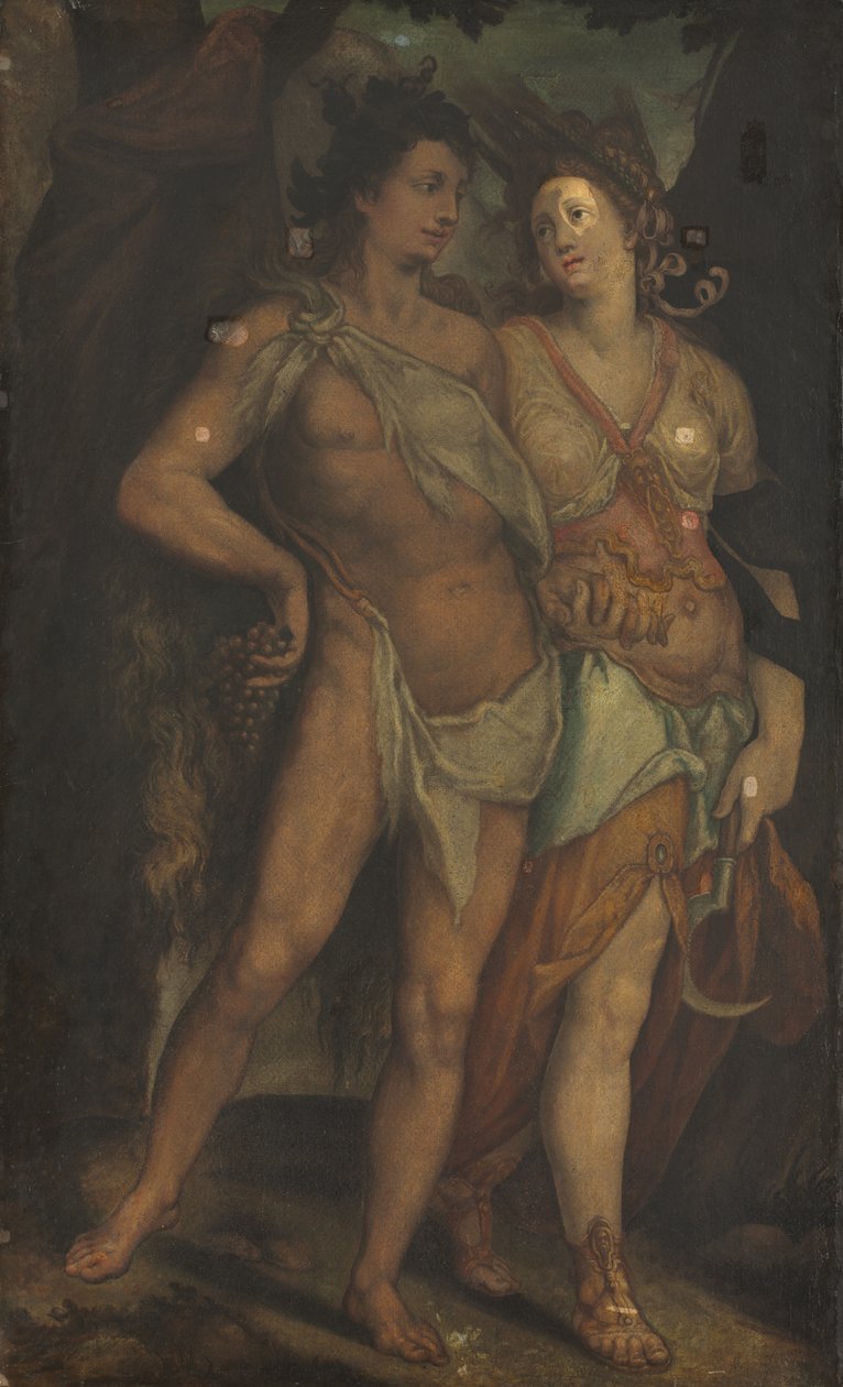 Ceres a Bacchus od copy after Bartholomaeus Spranger
