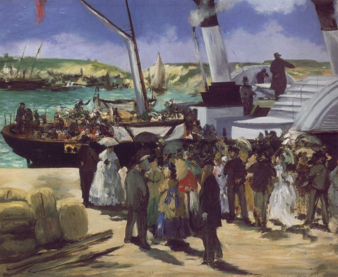 Odjezd lodi Folkstone od Édouard Manet