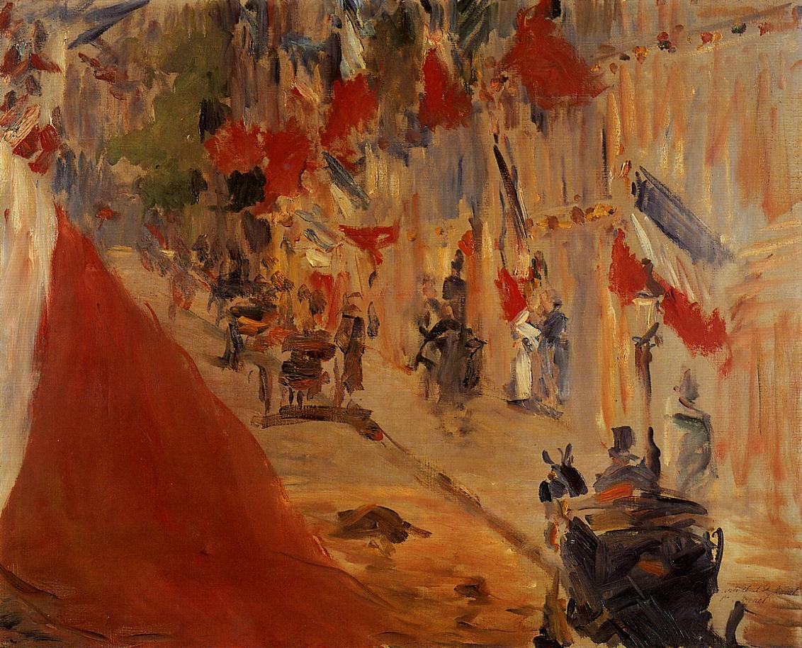 Rue Mosnier s vlajkami od Édouard Manet