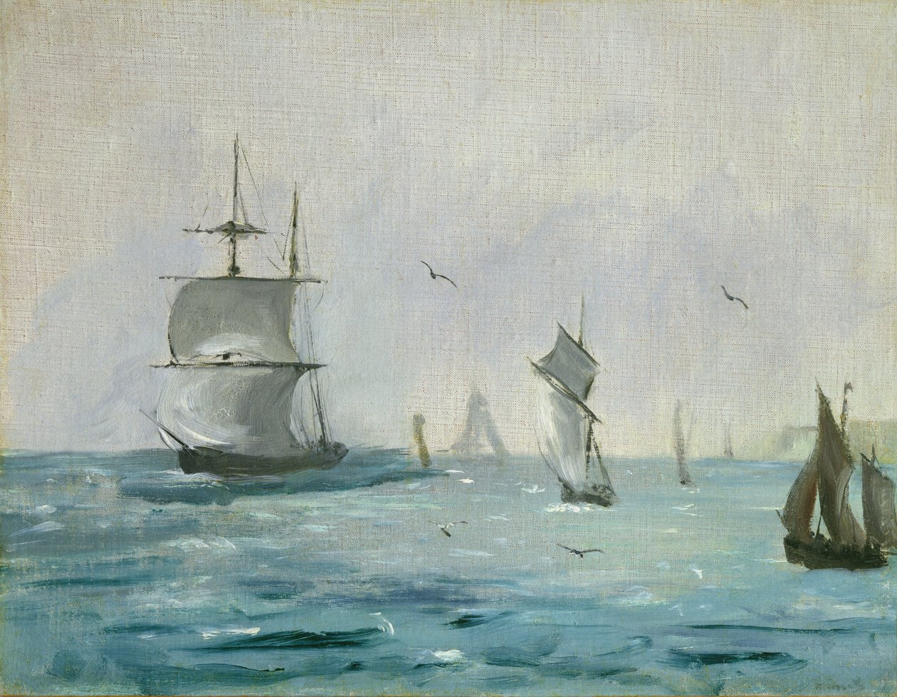 Připlouvající rybářská loď s větrem vzadu, 1864 od Édouard Manet