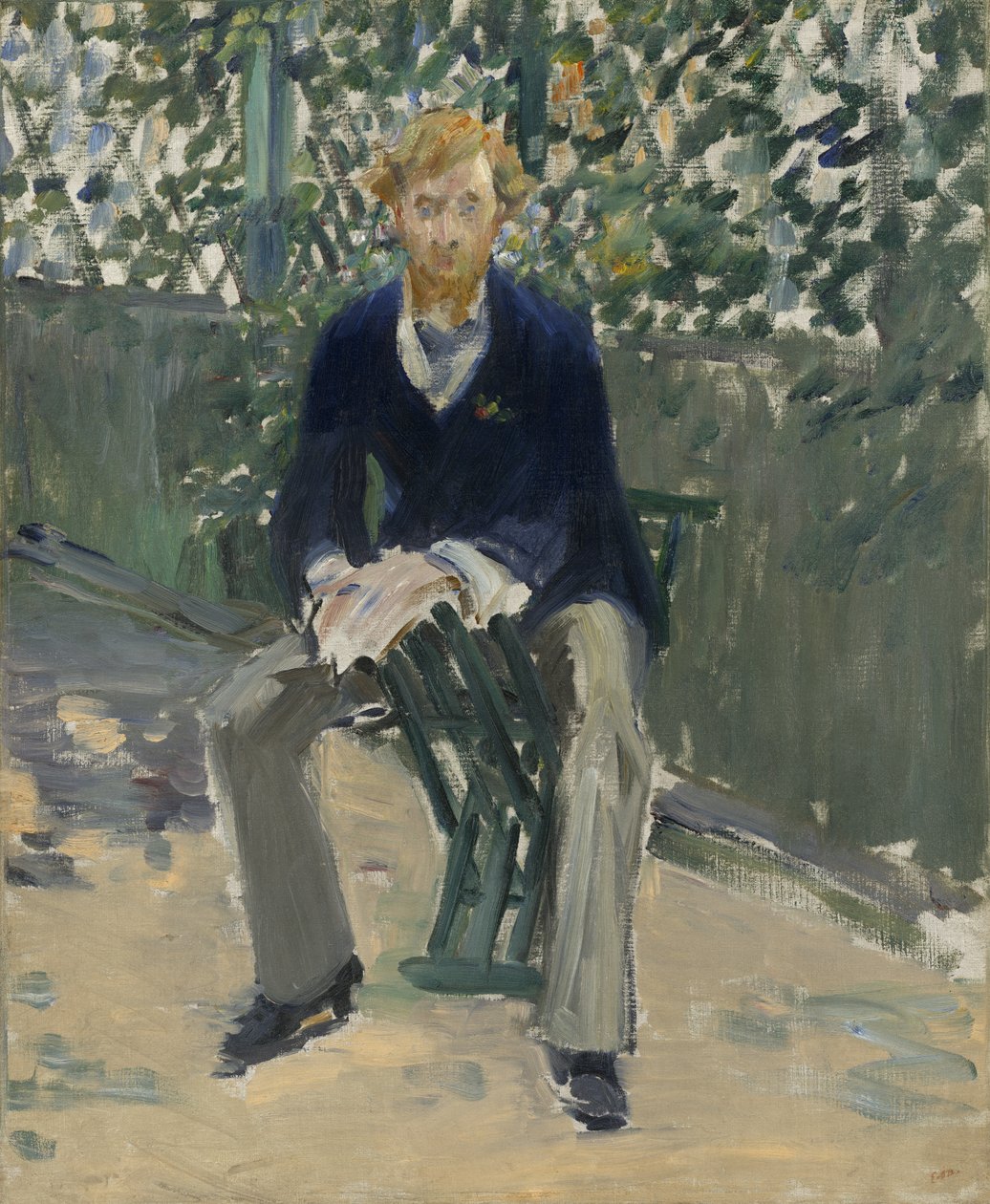 George Moore v umělcově zahradě, asi 1879 od Édouard Manet