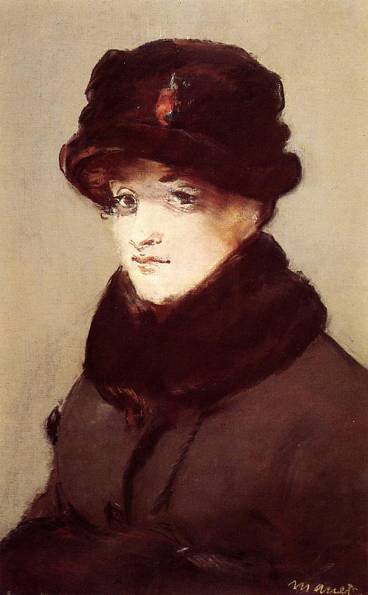 Méry Laurent v klobouku vydry od Édouard Manet