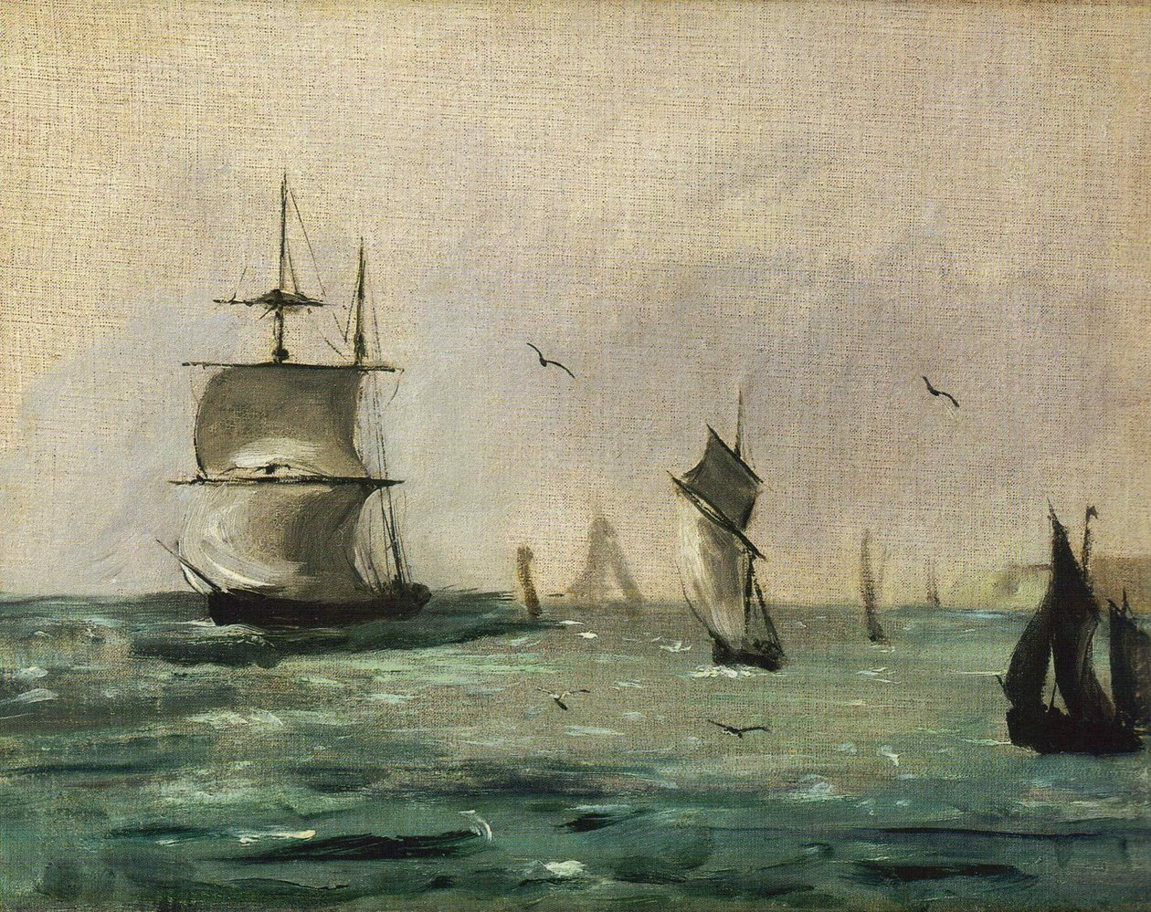 Plachetnice a racky od Édouard Manet