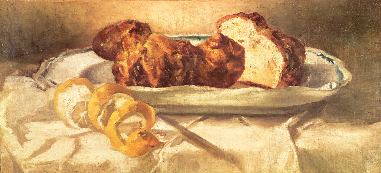 Zátiší s briošky a citronem, 1873 od Édouard Manet