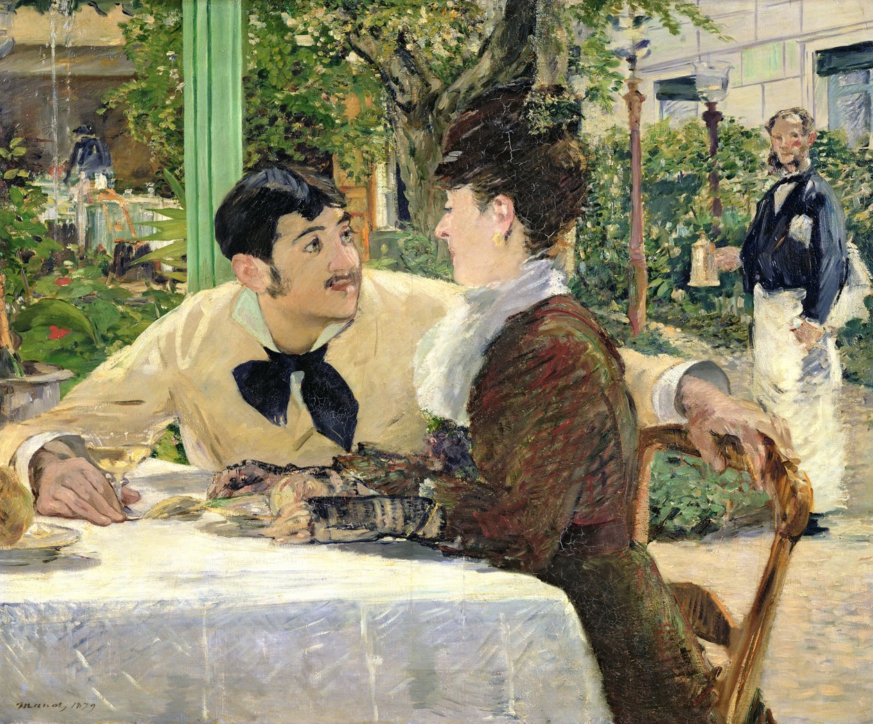 Zahrada Pere Lathuille, 1879 od Édouard Manet