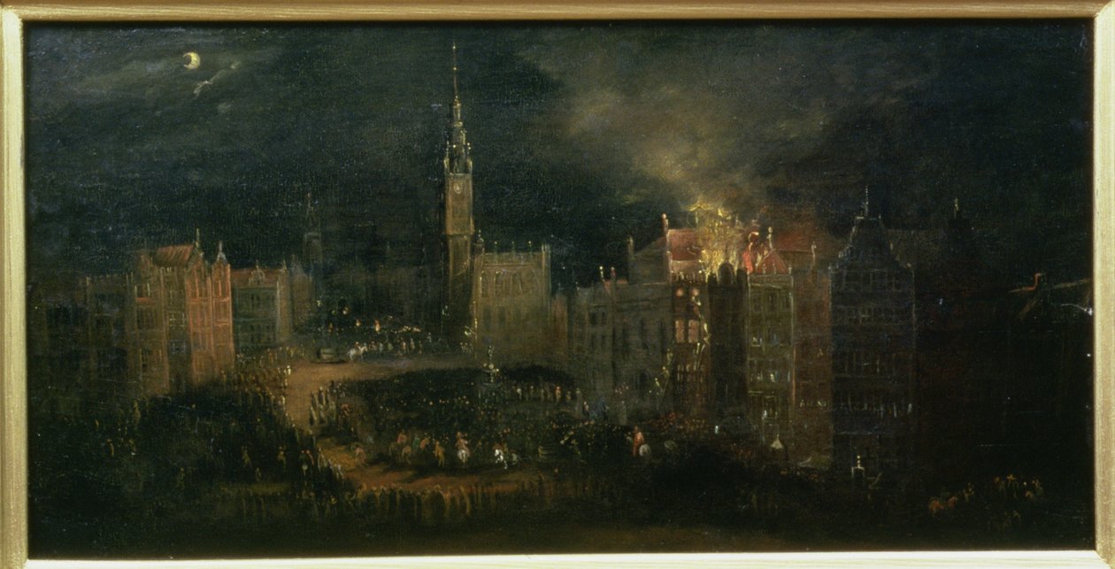 Požár na Dlouhém trhu, kolem roku 1650 od or Milwitz, Bartolomaus Miltvitz