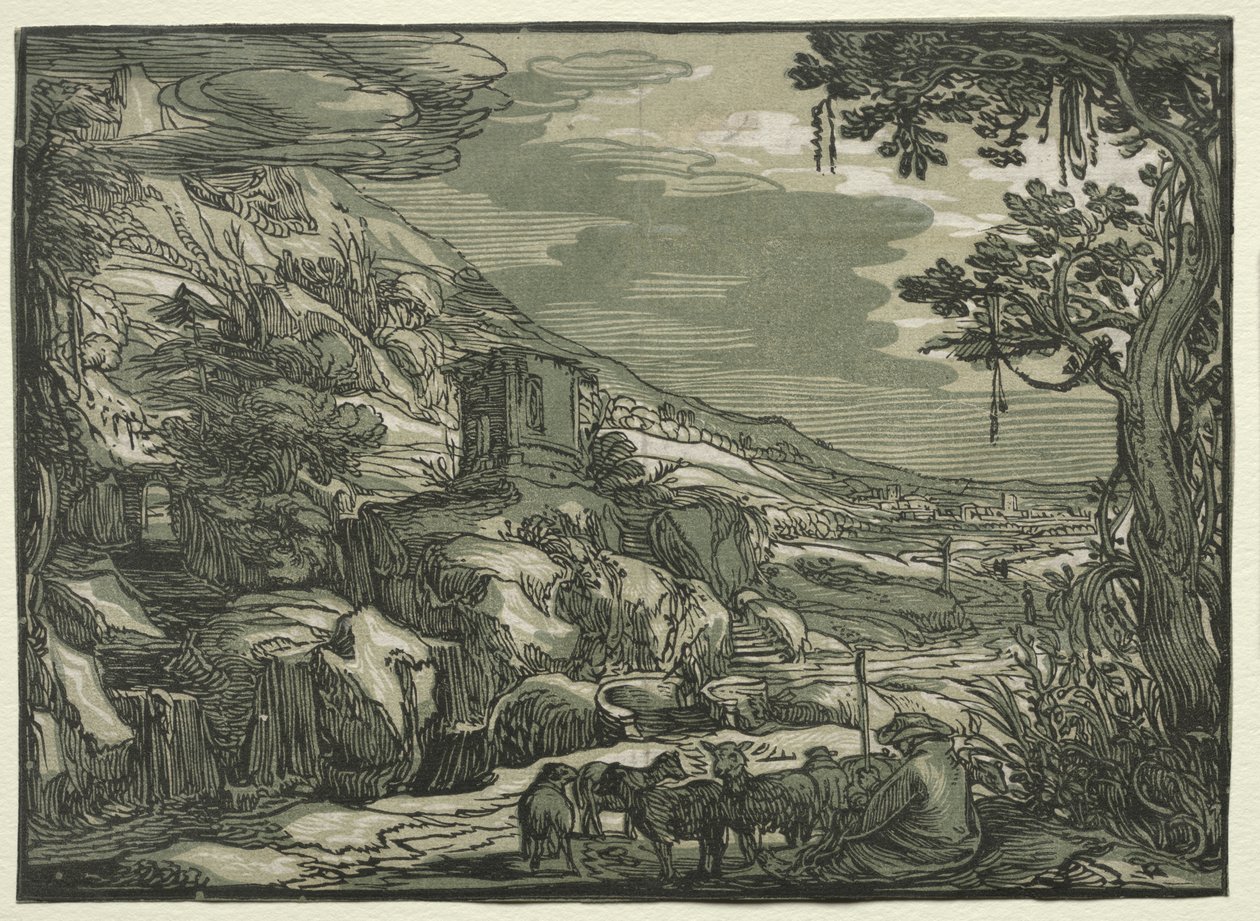 Arkádská krajina od possibly after Esaias van de Velde