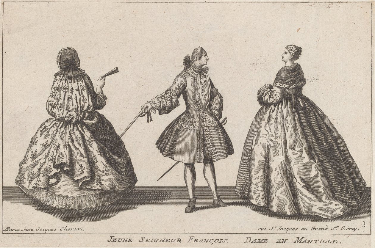 Mladý lord Francis/Lady v Mantille od published by Jacques Chéreau