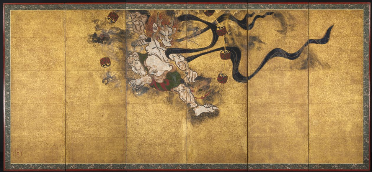 Bůh hromu (Raijin) od studio of Tawaraya Sōtatsu