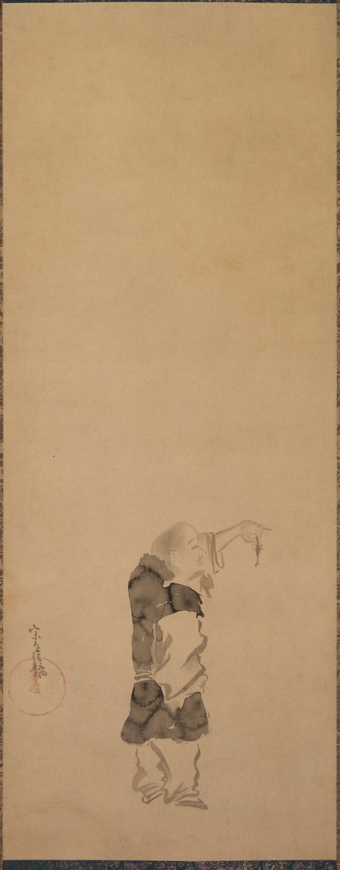 Kenshu, mnich s krevetami od studio of Tawaraya Sōtatsu