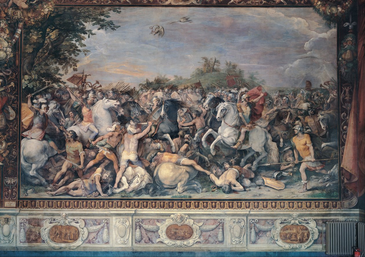 Bitva proti obyvatelům Veii a Fidenae od workshop of Giuseppe Cesari