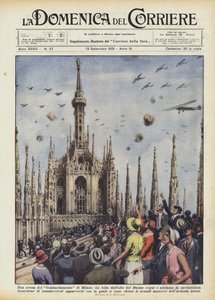 Scéna z bombardování Milána