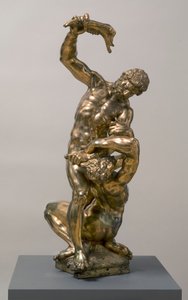 Kain zabíjí Ábela, 1622, zlacený bronz