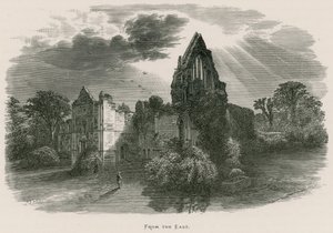 Dryburgh Abbey, z východu