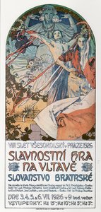8. sokolský festival v Praze plakát, 1925