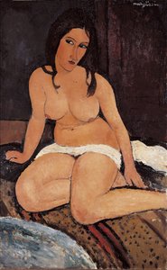 Sedící akt, 1917