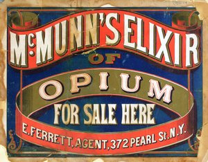 Reklamní plakát McMunns Elixir of Opium