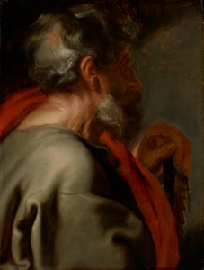 Apoštol Simon, kolem roku 1618 (olej na panelu)