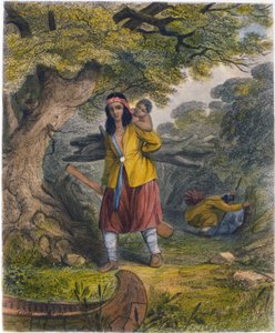 Indické ženy nakupující palivo, 1853