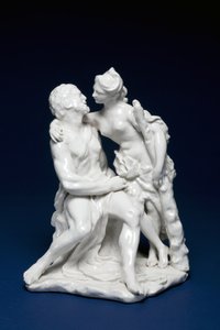 Hercules a Omphale, kolem 1749-59 (porcelán z měkké pasty)