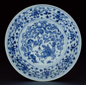 Miska malovaná drakem (porcelán)