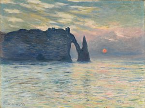 The Cliff, Étretat, Sunset, 1882-1883