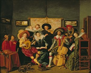 Hudební večírek, kolem roku 1625