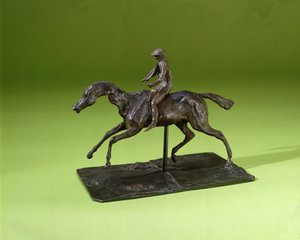 Žokej na koni (bronz)