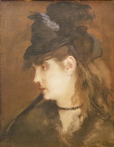 Berthe Morisot v černém klobouku