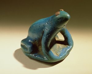 Žába, Nová říše, cca 1390-53 př. n. l. (fajáns)