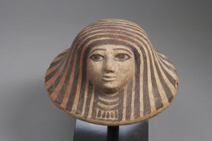 Canopic víko na sklenici, New Kingdom (terakota)