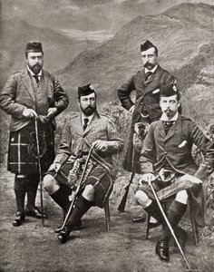 Čtyři princové, 1881 (černobílá fotografie)
