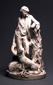 Derby pastýř, cca 1795 (biskvitový porcelán)