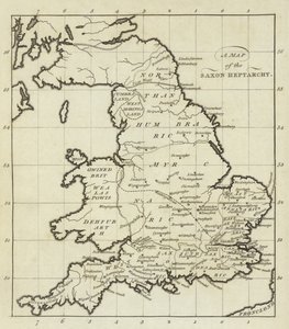 Mapa Saské heptarchie