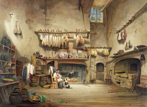 The Kitchen, Cotehele house, c.1830-40